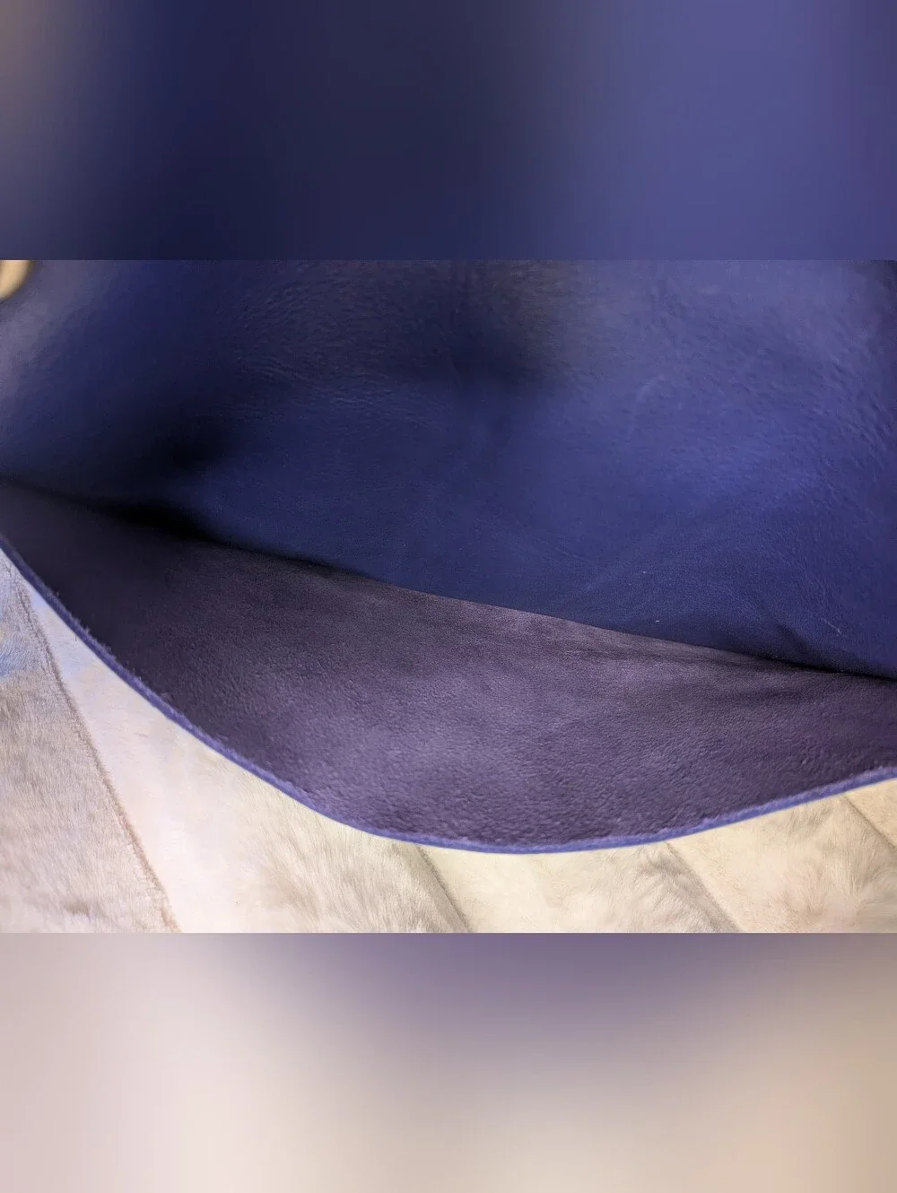 Portland Leather Goods Large Cobalt Blue Zipper Tote Bag